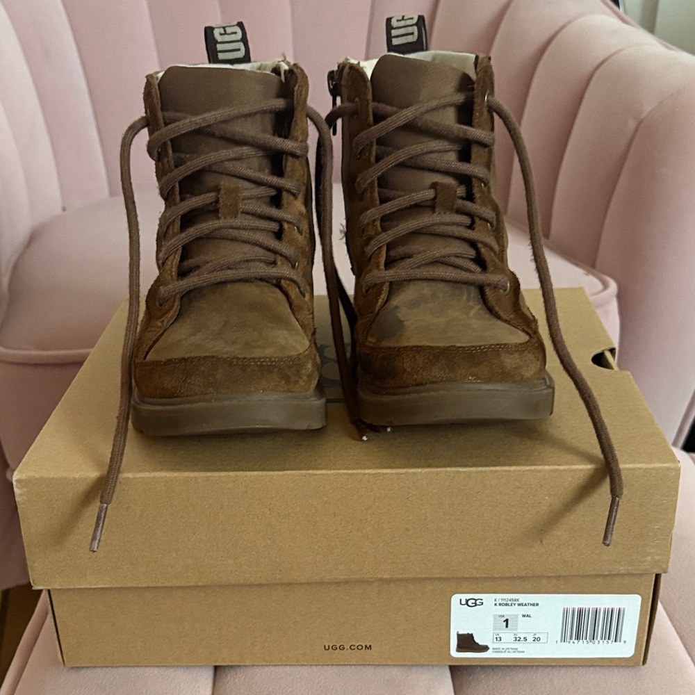 UGG Boy’s Chocolate Lace-Up Boots